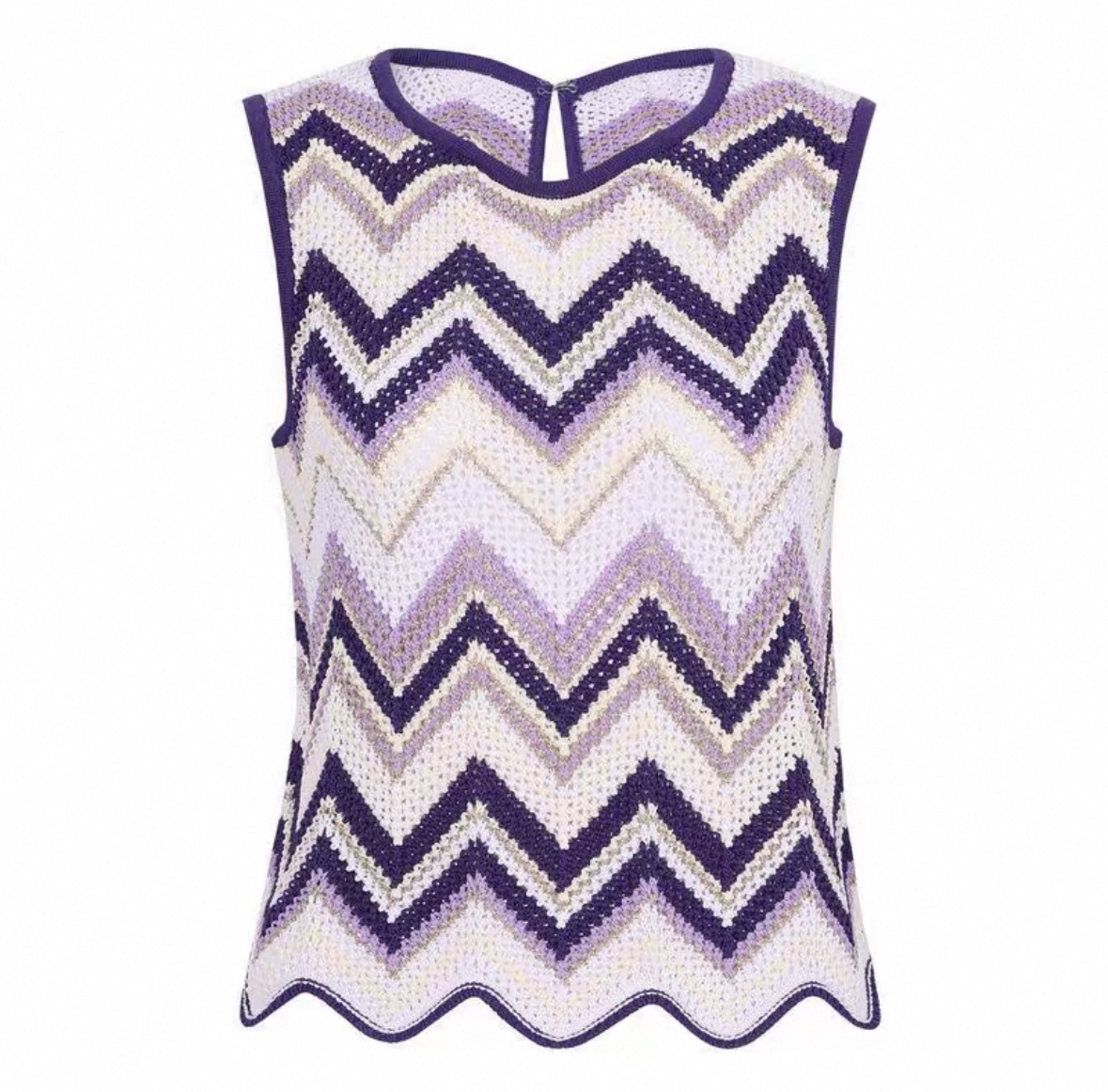 Summer Striped Knit Co-ord Set: Sleeveless Top + Wide Leg Pants