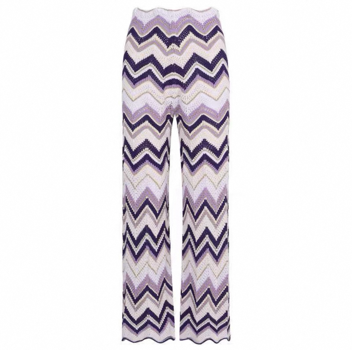 Summer Striped Knit Co-ord Set: Sleeveless Top + Wide Leg Pants