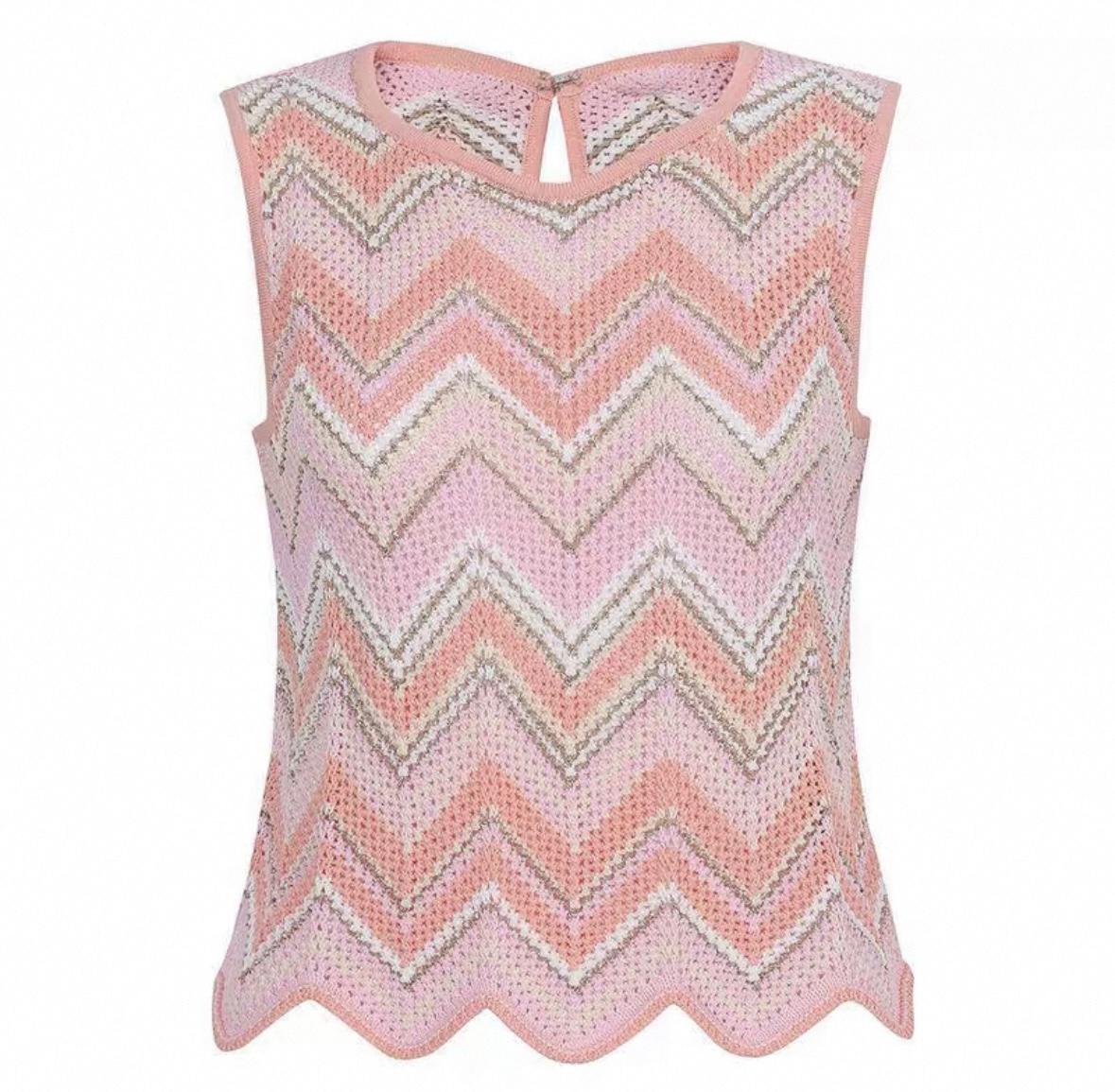 Summer Striped Knit Co-ord Set: Sleeveless Top + Wide Leg Pants