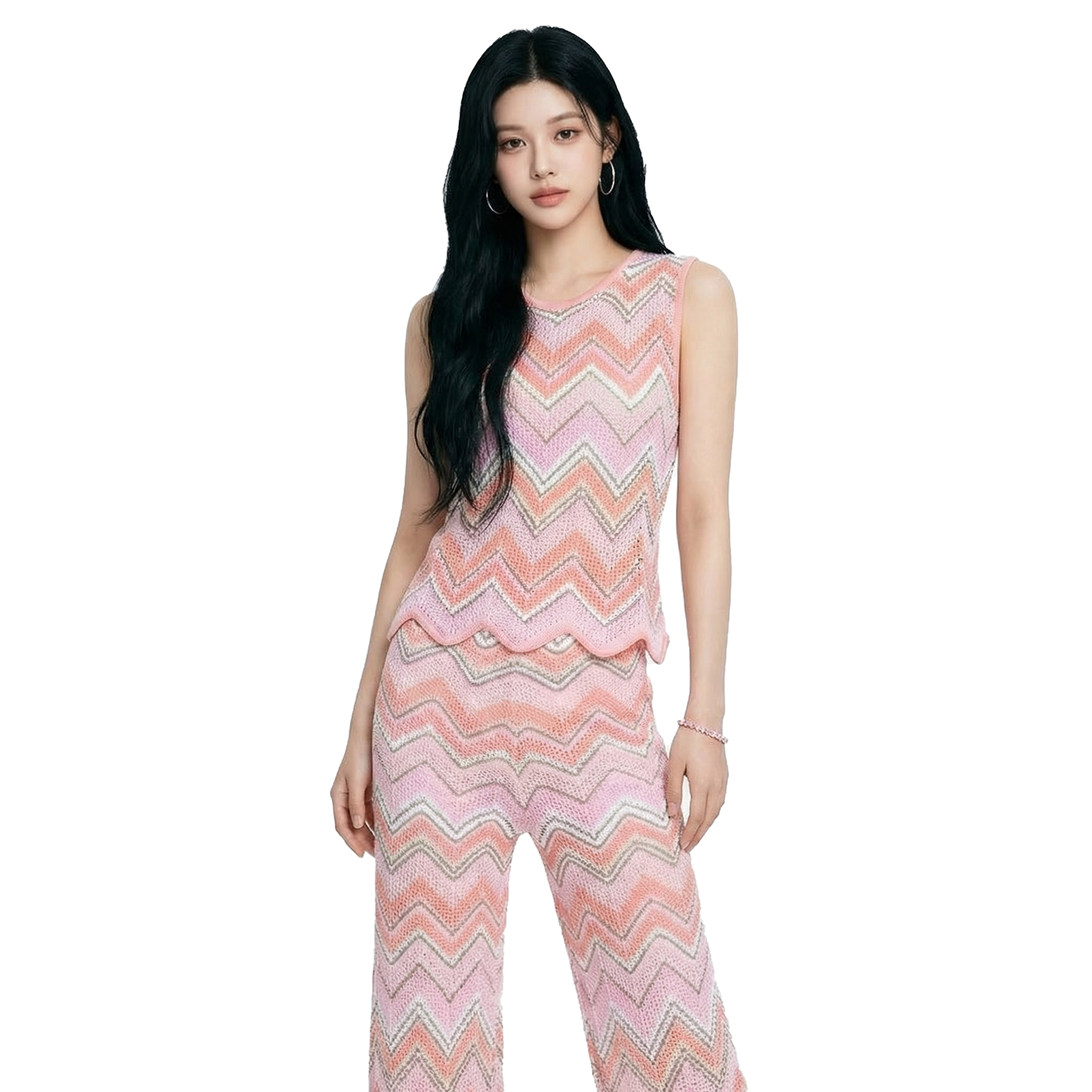 How to perfectly balance comfort and style in a summer striped knit co-ord set?